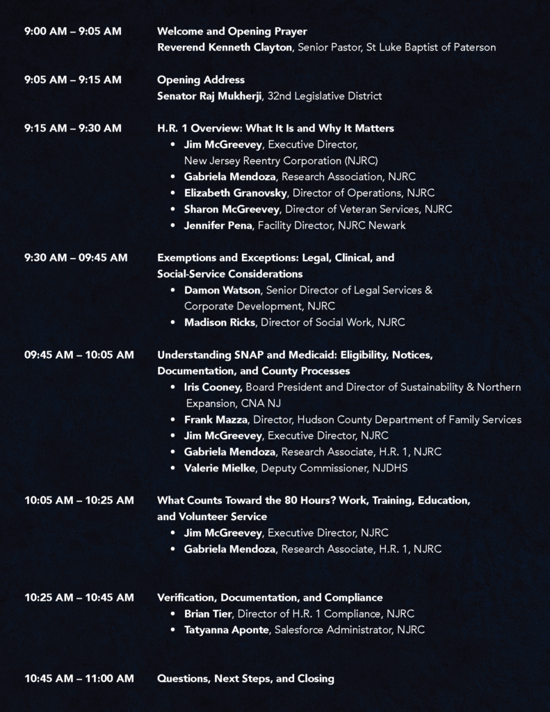 HR1 Roundtable Agenda 2