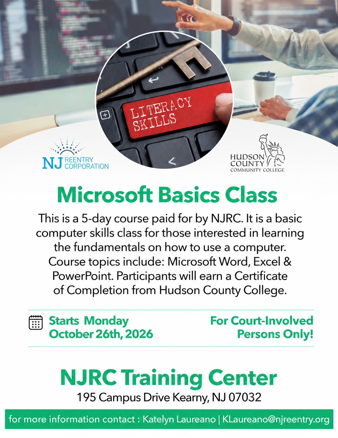NJRC & HCCC Basic Computer Skills Class